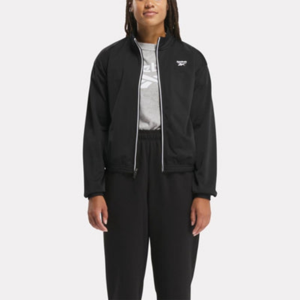 New Reebok Core Running Running Jacket Windbreaker Sz XSmall Black - Picture 15 of 15